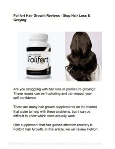 Folifort Reviews Folifort Hair Growth Reviews Folifort Tablet